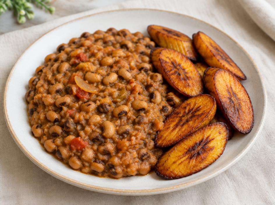 Beans and Plantain (Beans Porridge) – finished dish